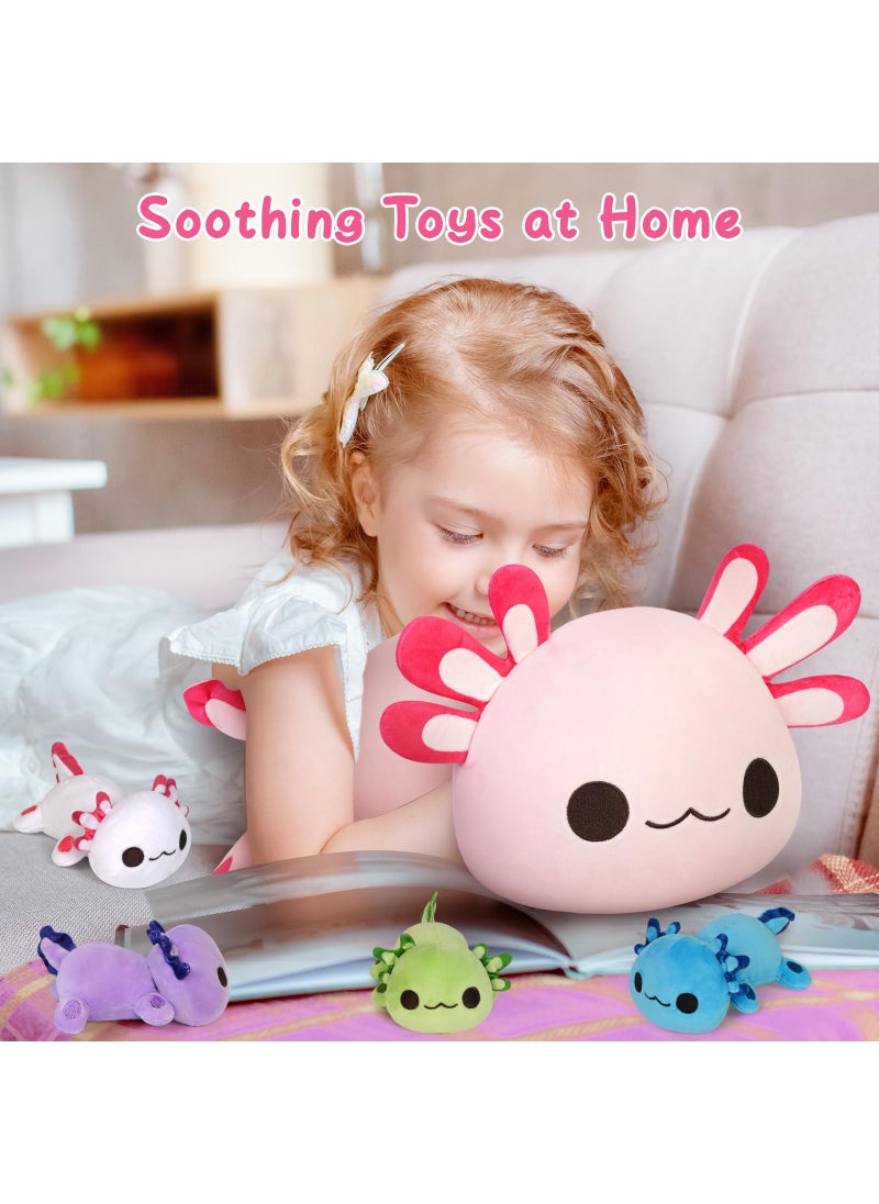 KMUYSL KMUYSL Axolotl Plush Toys for Ages 3 4 5 6 7 8+ Year Old- Axolotl Mommy Stuffed Animal with 4 Baby Axolotls in Her Tummy, Plush Toys Set, Christmas Birthday Gifts for Baby, Toddler, Kids  - Image 4