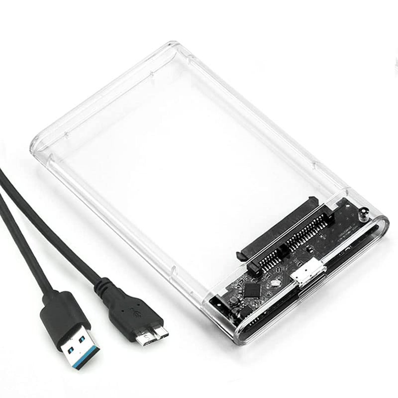 2.5 inch External Hard Drive Enclosure, Tool-Free USB 3.0 to SATA SSD HDD Enclosure for 7mm and 9.5mm, Laptop Computer Hard Drive Case Support UASP and Trim