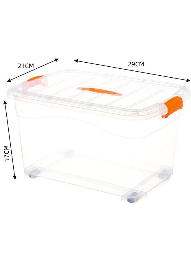 Generic Plastic Storage Boxes, Clear Stackable Containers With Lockable Lids, Clear Plastic Organizer Transparent Box Storing  - Image 2