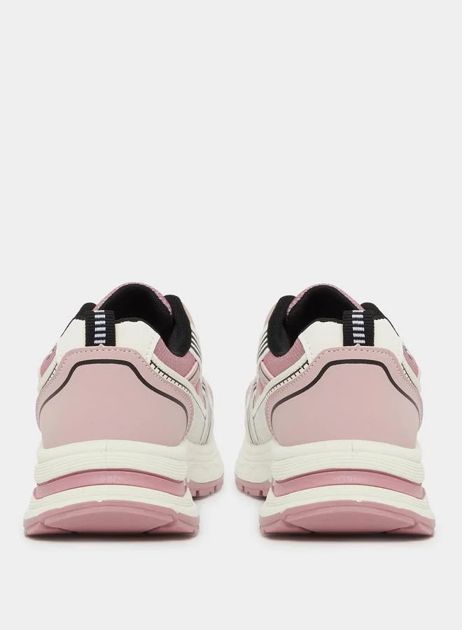 Styli Styli Panelled Lace Up Chunky Sole Sneakers