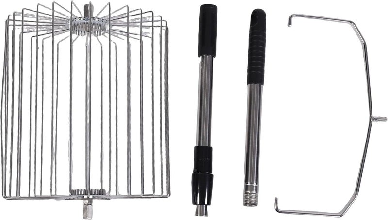 Focket Tennis Ball Collector, Retractable Large Capacity Tennis Ball Picker, Pickleball Collector with Stainless Steel Roller Non Slip Handle, for Sports Gardening Outdoor Cleanup - Image 4