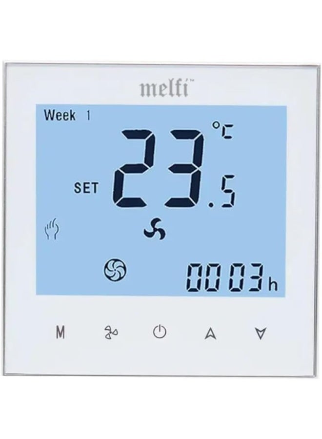 melfi Wifi Programmable Room Ac Smart Thermostat 24 Vac Energy Saving Fcu Central Air Conditioner Touch Controller With Alexa Echo Google Home Ifttt 3 Speed Fan With Auto And Child Lock - Image 1