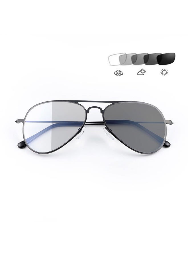 MIRYEA Aviator Photochromic Progressive Multifocus Reading Glasses Multifocal Transition Sun Readers for Men Women UV Protection Sunglasses Blue Light Blocking Computer Eyeglasses Anti Glare Eyewear - Image 2