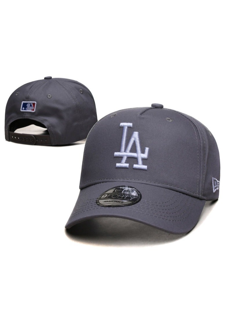 NEW ERA New Era LA Gray Cap: White “LA” Logo & MLB Detail
