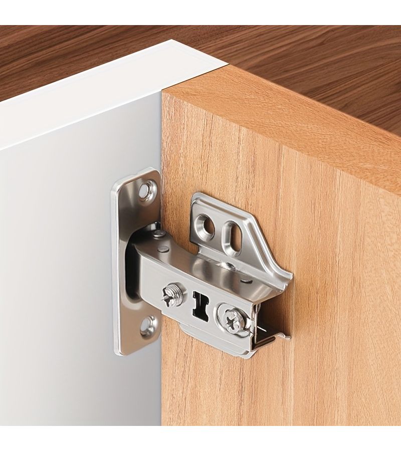 10 Piece Cold Rolled Steel Wardrobe Cabinet Hinges With 60 Screws 110 Degree 3D Adjustable Soft Closing Damper Buffer Full Coverage Frameless European Style Straight Arm Straight Bend Clip On Hidden Design For Kitchen Cabinets - Image 1