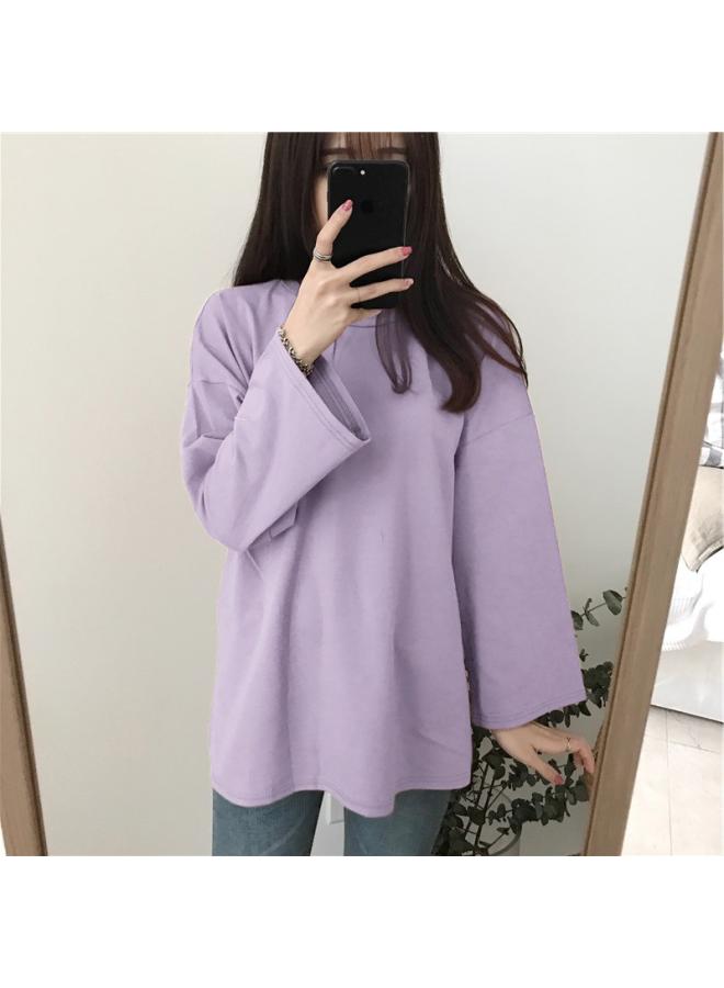 Fifteen-color Optional 202 Autumn Women's New Coat Long Sleeve T-shirt Women's Crew Neck Base Shirt A Generation Of Hair 