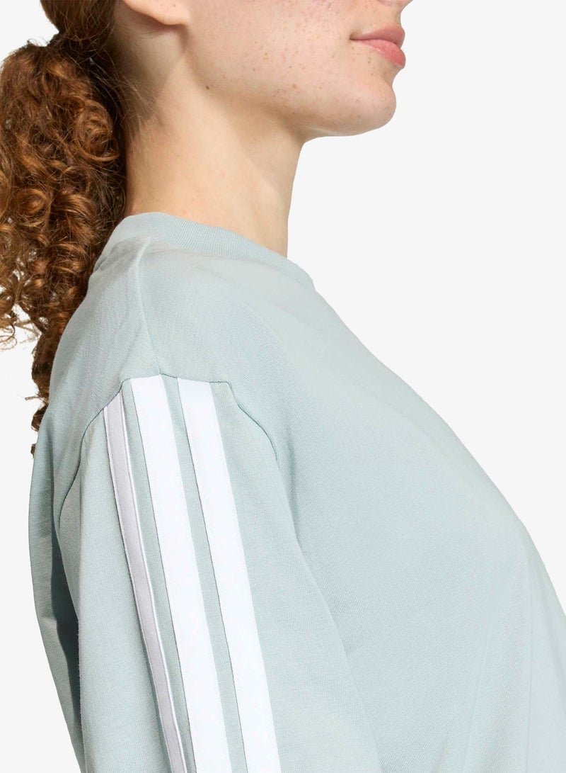 Adidas Essential 3-Stripe Boyfriend T-Shirt - Image 3