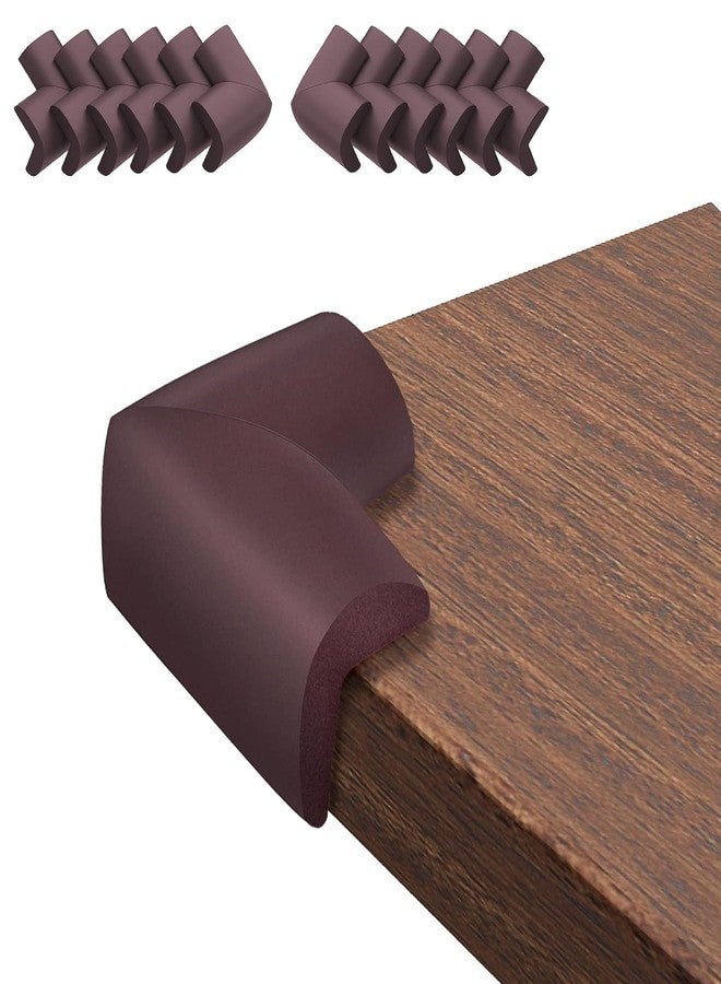 Potency Furniture Corner Guards (8 Corners) Adhesive Childsafe Soft Rubber | Protective Foam Cushion | 3M Pre-Taped | Baby Child Proofing Set NonToxic and Safe for Table, Fireplace, Countertop | Brown - Image 2