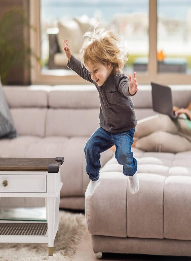 Potency Furniture Corner Guards (8 Corners) Adhesive Childsafe Soft Rubber | Protective Foam Cushion | 3M Pre-Taped | Baby Child Proofing Set NonToxic and Safe for Table, Fireplace, Countertop | Brown - Image 5