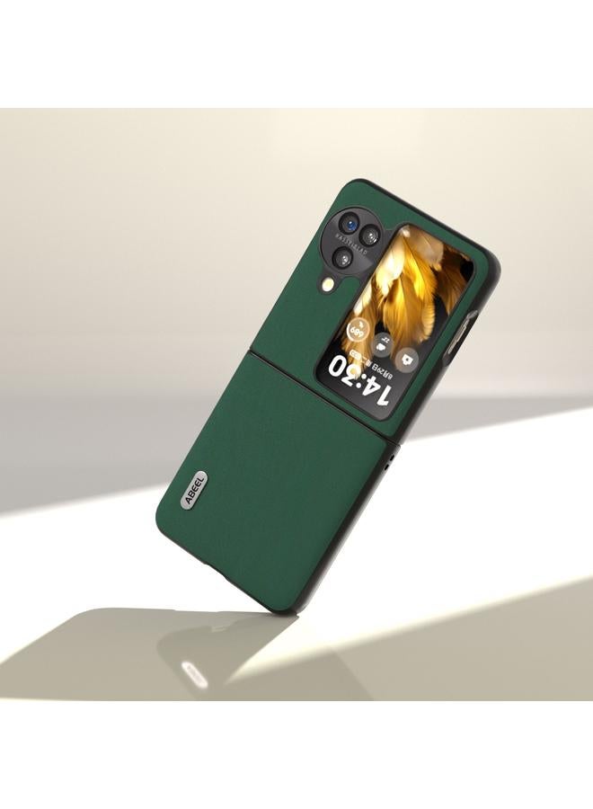 اس-توب جراب قابل للطي لهاتف OPPO Find N3 من ABEEL مصنوع من الجلد الطبيعي الناعم ذو الحافة السوداء - Image 3