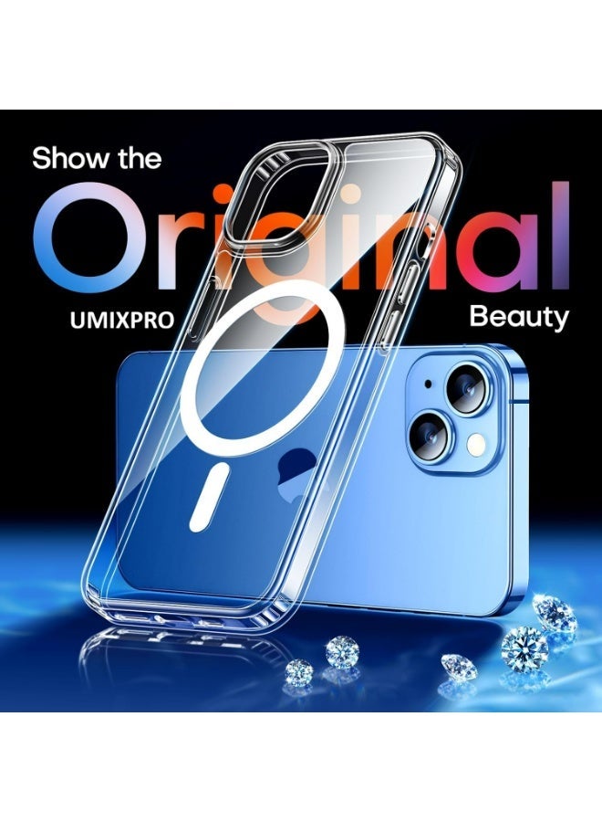 UMIXPRO Magnetic Clear Case for iPhone 15 Plus 6.7-Inch, MagSafe Compatible, Shockproof Bumper Cover - Image 2