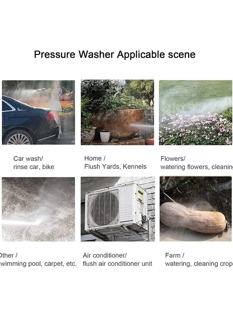 21V High-Pressure Car Washing Water Gun with Tool Box 2 Batteries & 5-Meter Hose Black - Image 2