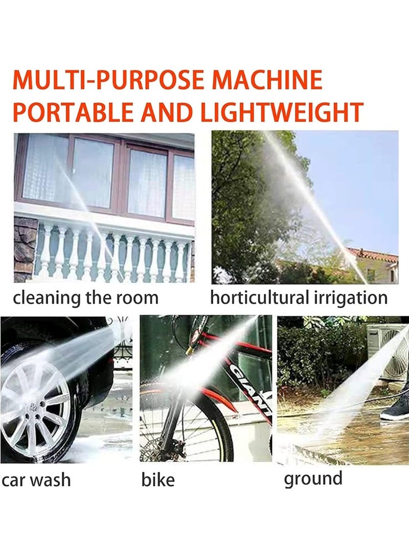 21V High-Pressure Car Washing Water Gun with Tool Box 2 Batteries & 5-Meter Hose Black - Image 4