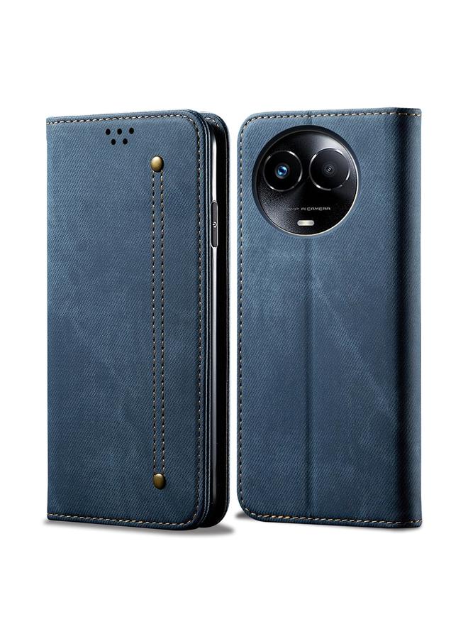 اس-توب جراب لهاتف Realme 11 5G Global / 11x جراب هاتف جلدي قابل للطي بنسيج الدنيم - Image 1
