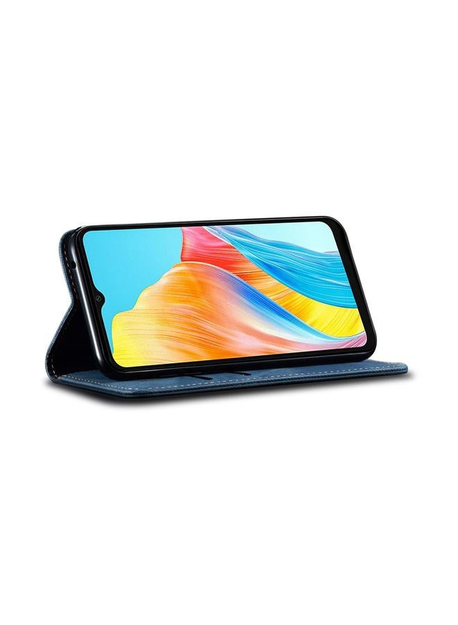 اس-توب جراب لهاتف Realme 11 5G Global / 11x جراب هاتف جلدي قابل للطي بنسيج الدنيم - Image 5