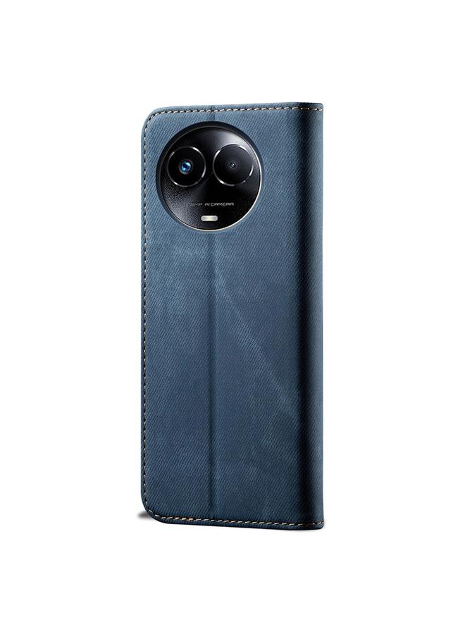 اس-توب جراب لهاتف Realme 11 5G Global / 11x جراب هاتف جلدي قابل للطي بنسيج الدنيم - Image 3