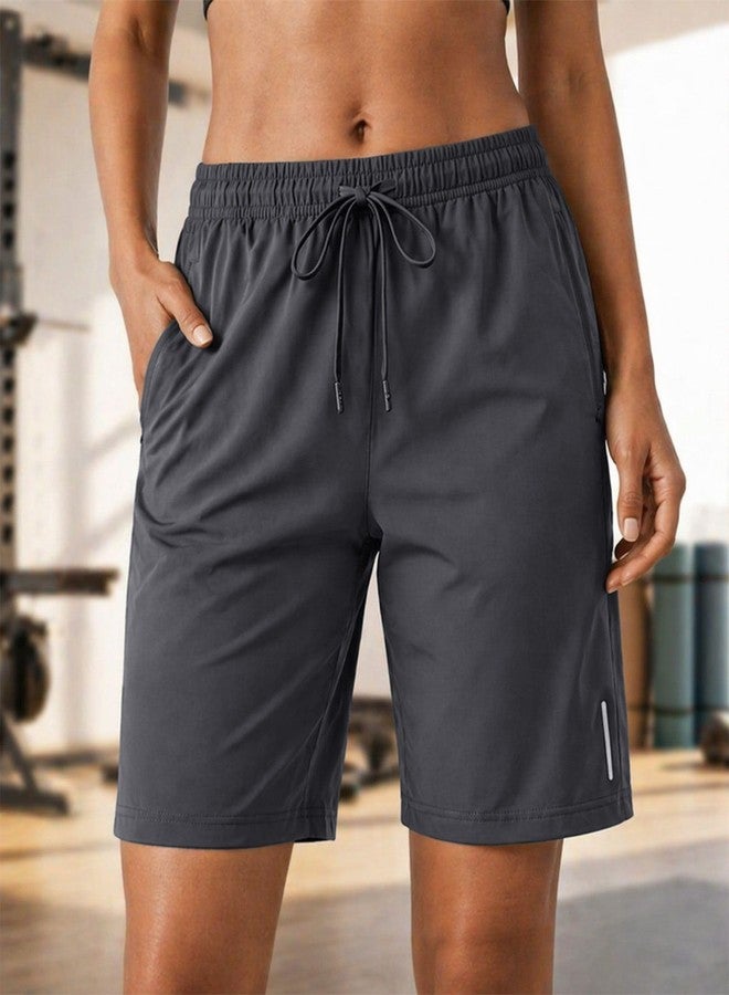 Women's Cargo Shorts with Pockets, Adjustable Drawstring, Quick-Dry Comfortable Outdoor Shorts for Hiking & Everyday Wear Grey - Image 2