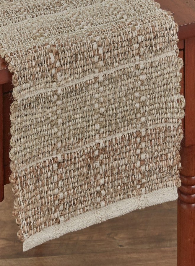 Park Designs Park Designs Beige Sand Origins Table Runner 13" X 36", Reversible Thick Woven Rustic Tabletop Mat for Country Table Centerpiece & Neutral Farmhouse Home Decor - Image 1