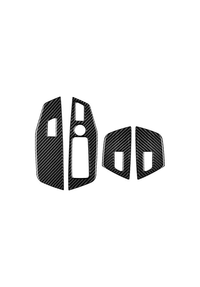 BLAKAYA Compatible with Carbon Fiber Door Window Control Panel Door Window Switch Frame Decoration Trim Cover Interior Decoration Stickers for BMW X3 G01 G08 2018 2019 2020 2021 4PCS Black - Image 3