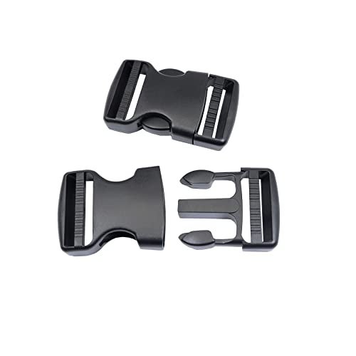 Baitoo Quick Side Release Buckles 1 1/2 inch Heavy Duty Plastic Buckle Clips 1.5" Belt Snap Buckle Clasp Backpack Buckle Replacement for Strap 1.5 inch (1.5inch(38mm)-2 Sets) - Image 1