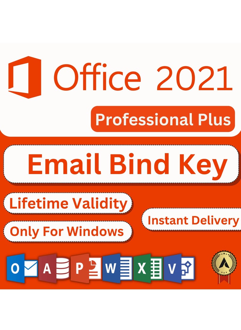 Microsoft - Microsoft Office 2021 2019 2016 Pro Plus Email Binding Lifetime Subscription For Windows - Image 1