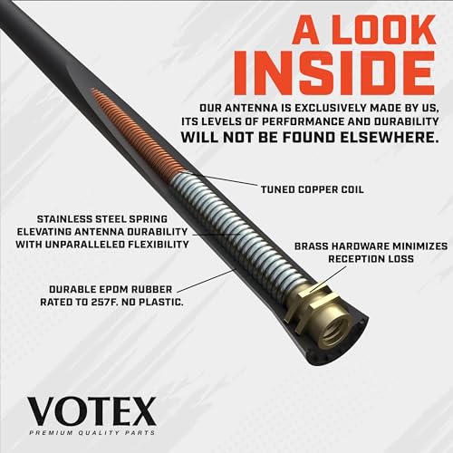 AntennaMastsRus - The Original 6 3/4 INCH is Compatible with GMC Sierra 2500 (2020-2025) - Car Wash Proof Short Rubber Antenna - Reception Guaranteed - German Engineered - Internal Copper Coil - Image 2