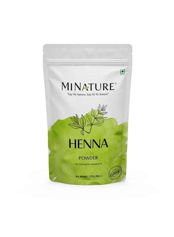 minature Mi Nature Pure Henna Mehndi Powder 227g| Naturally Plant-based sourced Henna for Hair Coloring & Care |Herbal Hair care | No added Preservatives - Image 1