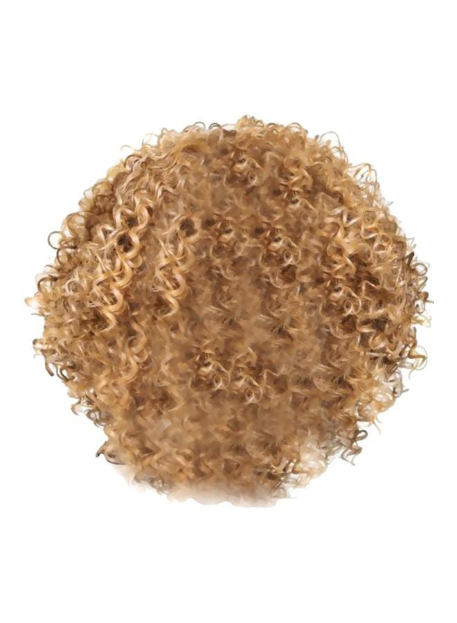 NIBEMINENT Short And Curly Hair Extension Blonde - Image 1