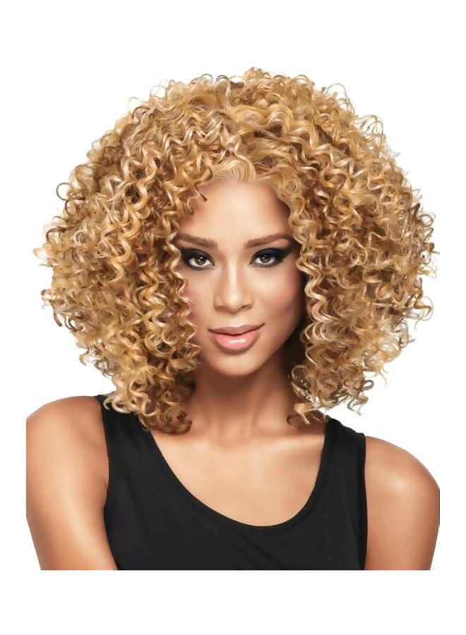 NIBEMINENT Short And Curly Hair Extension Blonde - Image 2