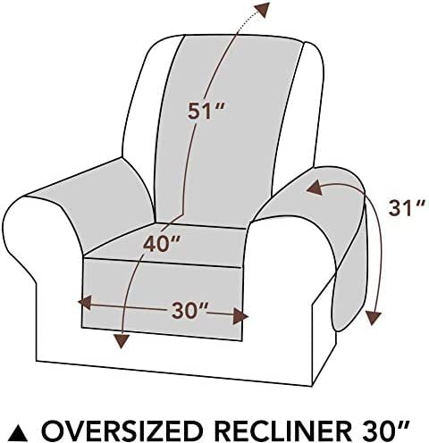 ASHLEYRIVER Reversible Recliner Chair Cover Sofa Covers for DogsSofa SlipcoverCouch Covers for 3 Cushion CouchCouch ProtectorLarge Dark GreyGrey - Image 3