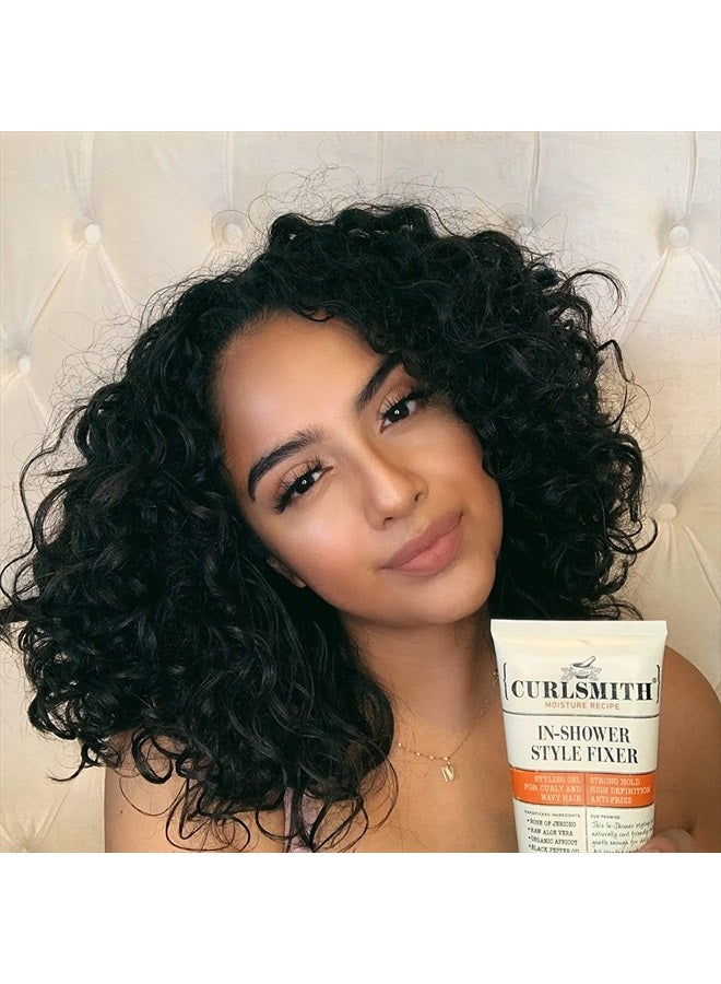 CURLSMITH مثبت ستايل في الحمام - جل تصفيف نباتي بتثبيت قوي للشعر الجاف، المموج، المجعد أو المتجعد (8 أونصات) - Image 5
