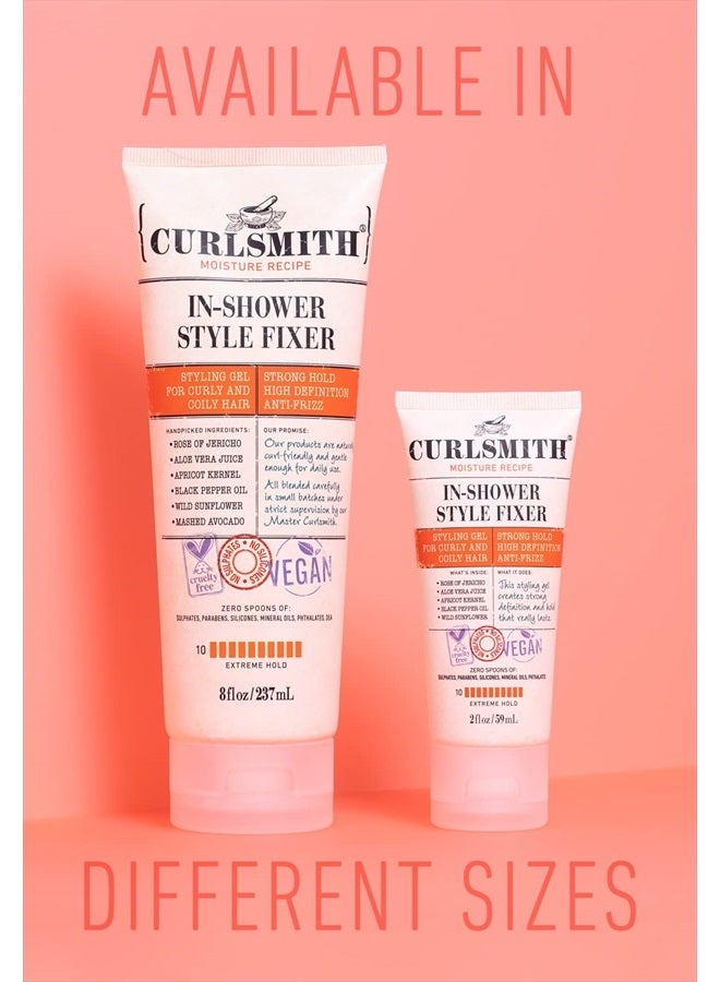 CURLSMITH مثبت ستايل في الحمام - جل تصفيف نباتي بتثبيت قوي للشعر الجاف، المموج، المجعد أو المتجعد (8 أونصات) - Image 4