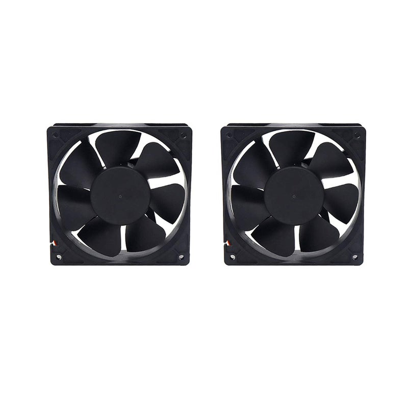Electronicspices Electronic Spices 12v Brushless 3Inch DC Cooling Fan for Pc Case,CPU Cooler, 2pcs, Black (80X80) mm - Image 4