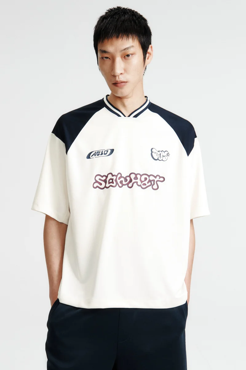 Loose Fit Printed mesh T-shirt