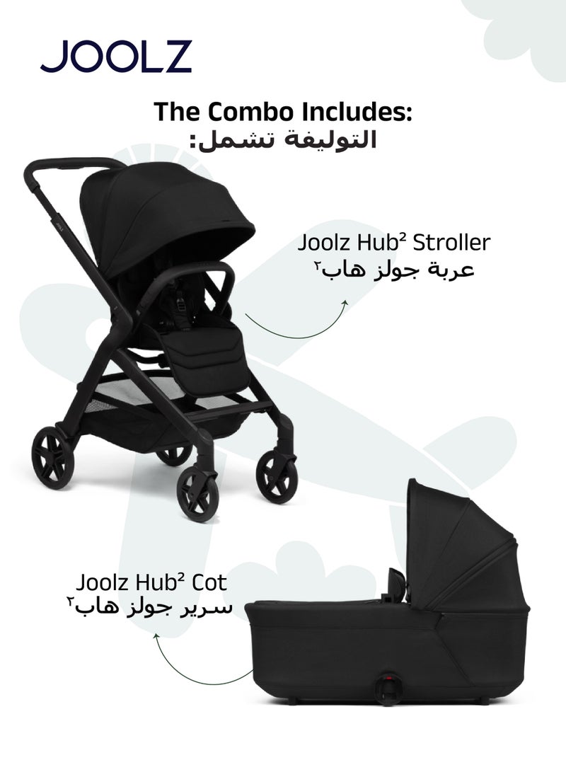 جولز عربة أطفال حضرية مدمجة مع سرير حديثي الولادة | طي بيد واحدة | مقعد قابل للعكس والاستلقاء | مرتبة قابلة للتنفس | مظلة حماية شمسية | نظام تعليق ناعم | ٦٦×٥٢×١٠٥ سم - Image 3