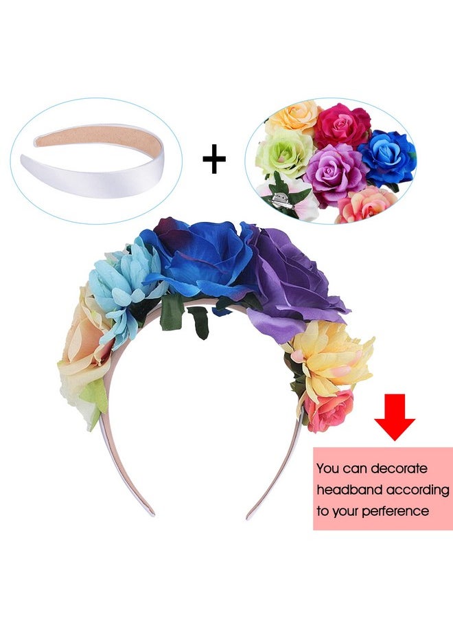 SIQUK Iquk 36 Pieces Satin Headbands White 1 Inch Wide Nonslip Headband Satin Hard Headbands Diy White Headbands For Women  - Image 5
