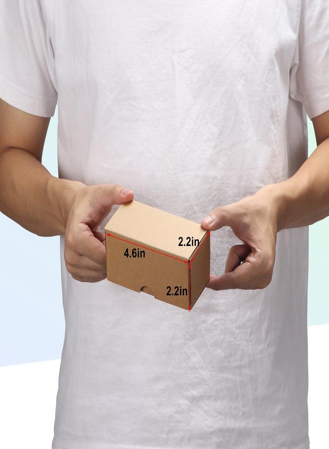 MEBRUDY 4.6x2.2x2.2 Inches Small Shipping Boxes Pack of 50, Corrugated Cardboard Box for Mailer Mailing Packing - Image 3
