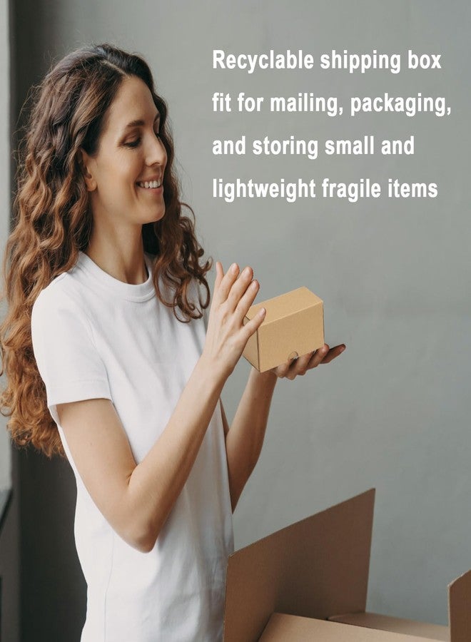 MEBRUDY 4.6x2.2x2.2 Inches Small Shipping Boxes Pack of 50, Corrugated Cardboard Box for Mailer Mailing Packing - Image 5