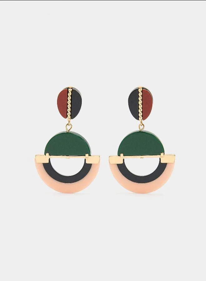 PARFOIS Multicolour Long earrings with multicolor resin Multicolor for Women | Best Price UAE