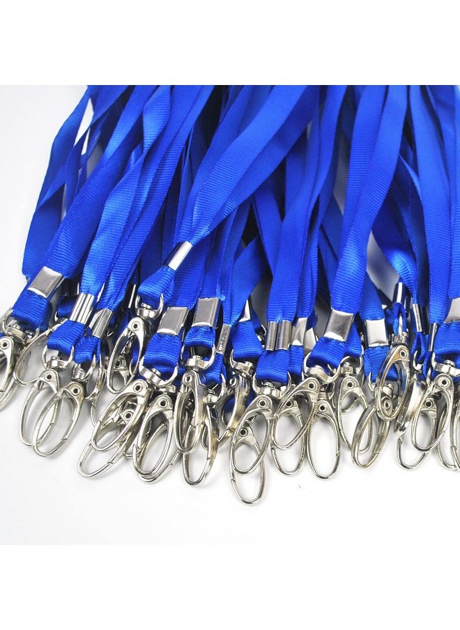 Bird Fiy Bird Fiy Blue Lanyards 50Pcs Nylon Bulk Lanyard for Id Badges,Badge Lanyards Swivel Hooks Clips Great for Name Tags Badge (50PCS, Blue)  - Image 3