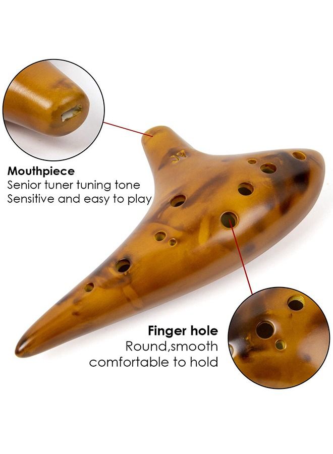 Generic Ocarina, 12 Holes Alto C Tone With Bag Strap Instruction  - Image 3