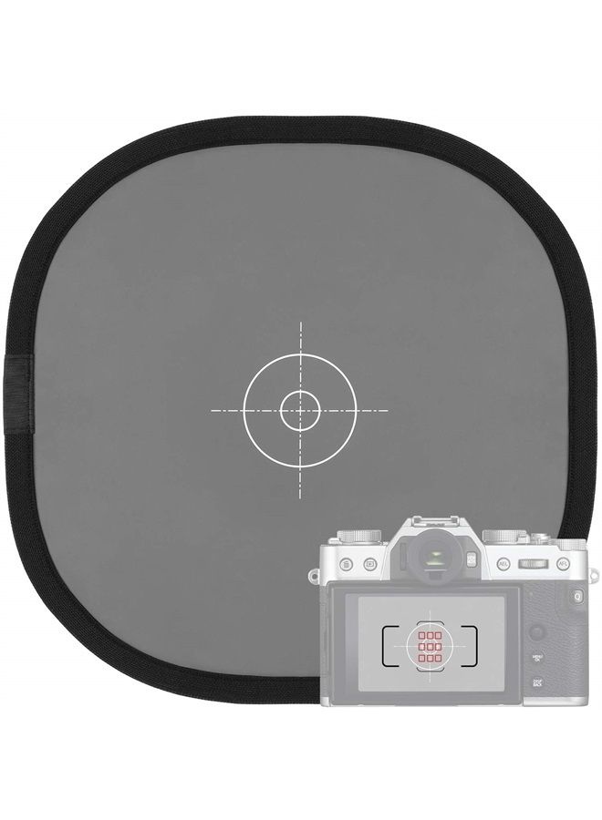 Anwenk 12x12 Inch (30x30cm) Grey Card White Balance Card for Photography 18% Exposure Gray Reflectance Reflector Foldable Focus Board Double Sided with Carry Pouch  - Image 1