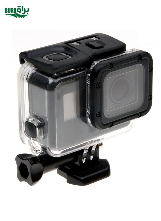 For GoPro HERO6 /5 Skeleton Housing Protective Case + Hollow Back Cover with Buckle Basic Mount & Screw, No Need to Disassemble Lens