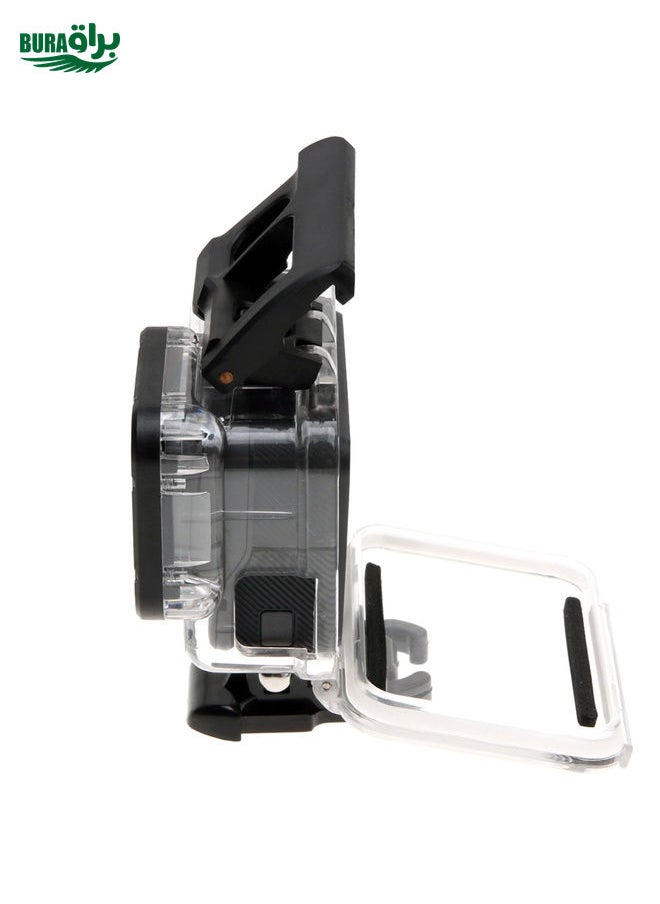 For GoPro HERO6 /5 Skeleton Housing Protective Case + Hollow Back Cover with Buckle Basic Mount & Screw, No Need to Disassemble Lens