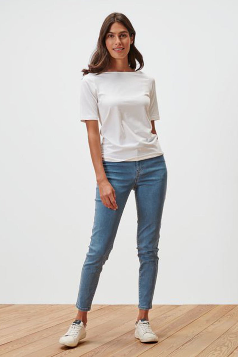 Tchibo Women Skinny Fit High Rise Washed Stretchable Denim, Blue - Image 1