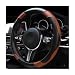 DXNQ Car Steering Wheel Cover 15 Inch Carbon Fiber Leather Stitching Color Steering Wheel Protector AntiSlip Elastic Breathable Steering Wheel Cover Stylish Decor for Most Cars Black Coffee - Image 2