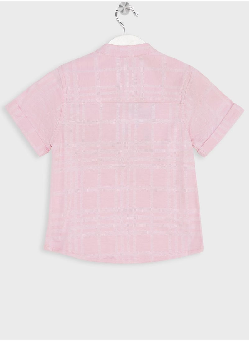 Nautinati - Nauti Nati Boys Pink Standard Opaque Casual Shirt - Image 1