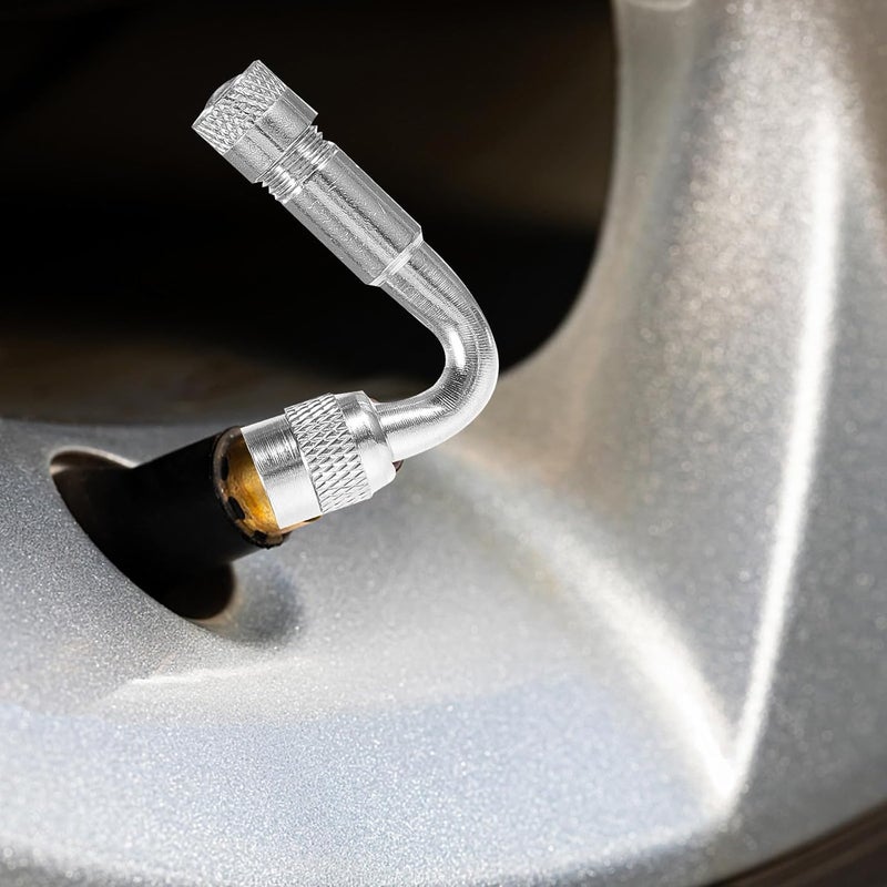3pcs Set Silver 45° 90° 135° Angled Air Valve Stem Extensions for Self-Balancing Scooters Unicycles Cars for Easy Inflation - Image 5