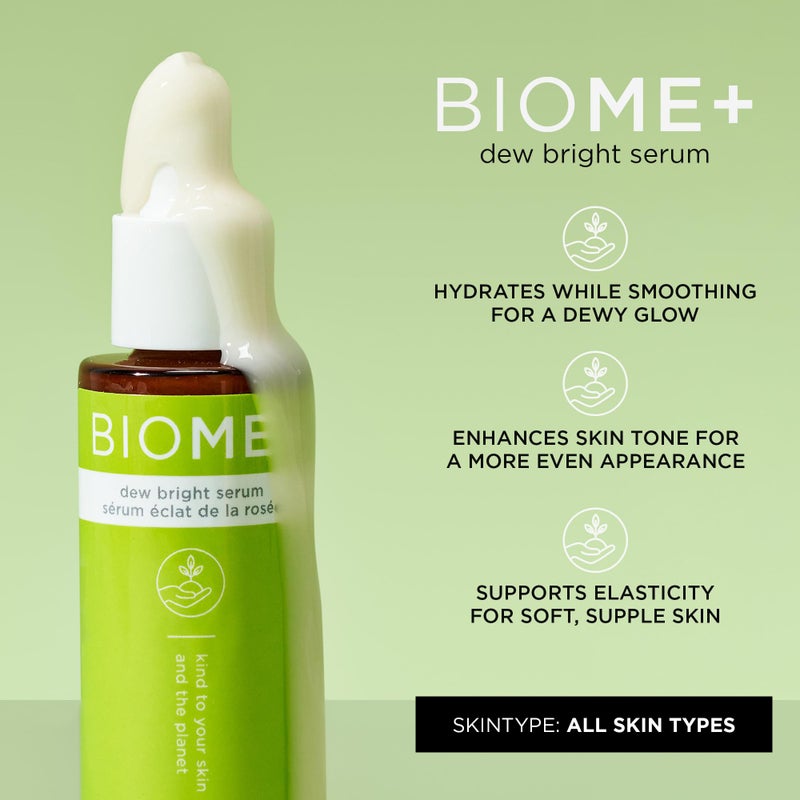 IMAGE Skincare, BIOME+ Dew Bright Serum, Microbiome Friendly Facial Serum, Boosts Luminosity and Enhances Elasticity, 1 fl oz - Image 2