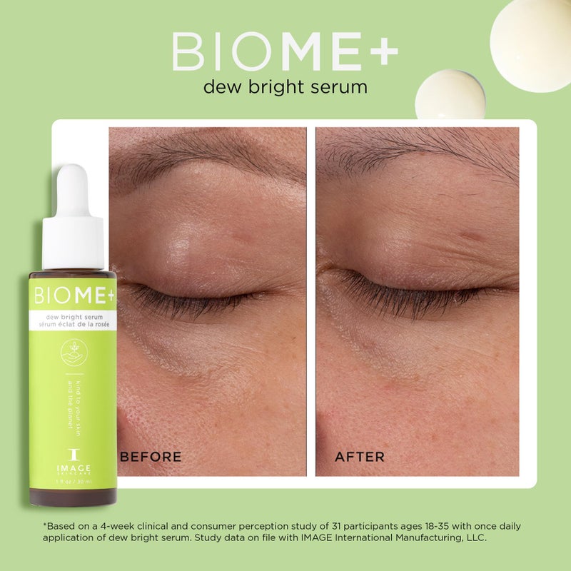 IMAGE Skincare, BIOME+ Dew Bright Serum, Microbiome Friendly Facial Serum, Boosts Luminosity and Enhances Elasticity, 1 fl oz - Image 3
